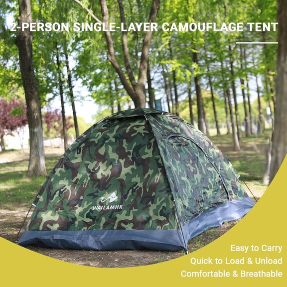 2 Person Camping Tent Lightweight Waterproof Backpacking Dome Tent for 2 People, Easy Setup & Portable Shelter