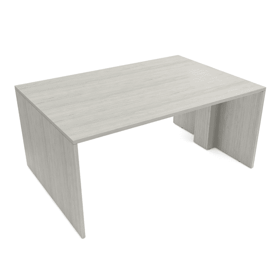 2 Person Collaboration Table | Extra Wide Face-To-Face Desk | 4x5 All Laminate Teaming Table | Lakeland Salt