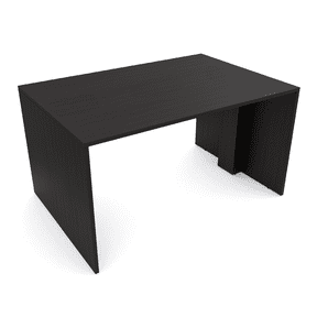 Counter Height Collaboration Table | 2 Person Face-to-Face Team Desk | 48 x 60 Inch Commercial Office Desk | Extra Wide Laminate Worksurface | Black Cypress
