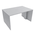 thumbnail image 1 of Counter Height Collaboration Table | 2 Person Face-to-Face Team Desk | 48 x 60 Inch Commercial Office Desk | Extra Wide Laminate Worksurface | Fog Gray, 1 of 8