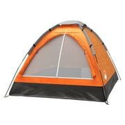 2-Person Dome Tent- Rain Fly & Carry Bag- Easy Set Up-Great for Camping Backpacking Hiking & Outdoor Music Festivals by Wakeman Outdoors (Orange)