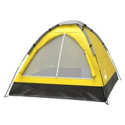 2-Person Dome Tent- Rain Fly & Carry Bag- Easy Set Up-Great for Camping Backpacking Hiking & Outdoor Music Festivals by Wakeman Outdoors (Yellow)