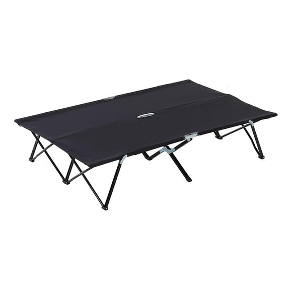 2 Person Camping Cot, Portable Folding Cot Bed for Adults - 50" Wide Elevated Outdoor Sleeping Cot with Carry Bag, Green