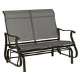 thumbnail image 1 of 2-Person Glider Bench, Outdoor Rocking Chair with Mesh, Mixed Grey, 1 of 9