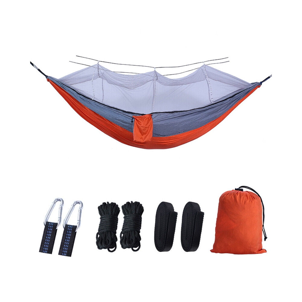 2 Person Hammocks with Net, Waterproof Lightweight Portable Hammock for Hiking Outdoor Travel Beach Backyard