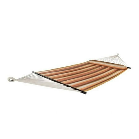 Bliss - 2-Person Hammocks with Spreader Bars & Pillow w/ Ventaleen Technology Fabric - Rustic Stripe