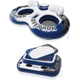 thumbnail image 1 of 2-Person Inflatable Floating Lounge with Built-in Cooler, 1 of 9