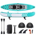 thumbnail image 1 of Bezliving 2-Person Inflatable Kayak for Adults, Heavy-Duty PVC, Drop-Stitch Floor, Lightweight, Portable, and Durable Tandem Kayak for Fishing, Touring, and Water Sports, Blue, 1 of 9