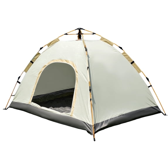 2 Person Instant Camping Tent, Auto Setup Pop Up Tent for Camping/Hiking/Travel, Beige
