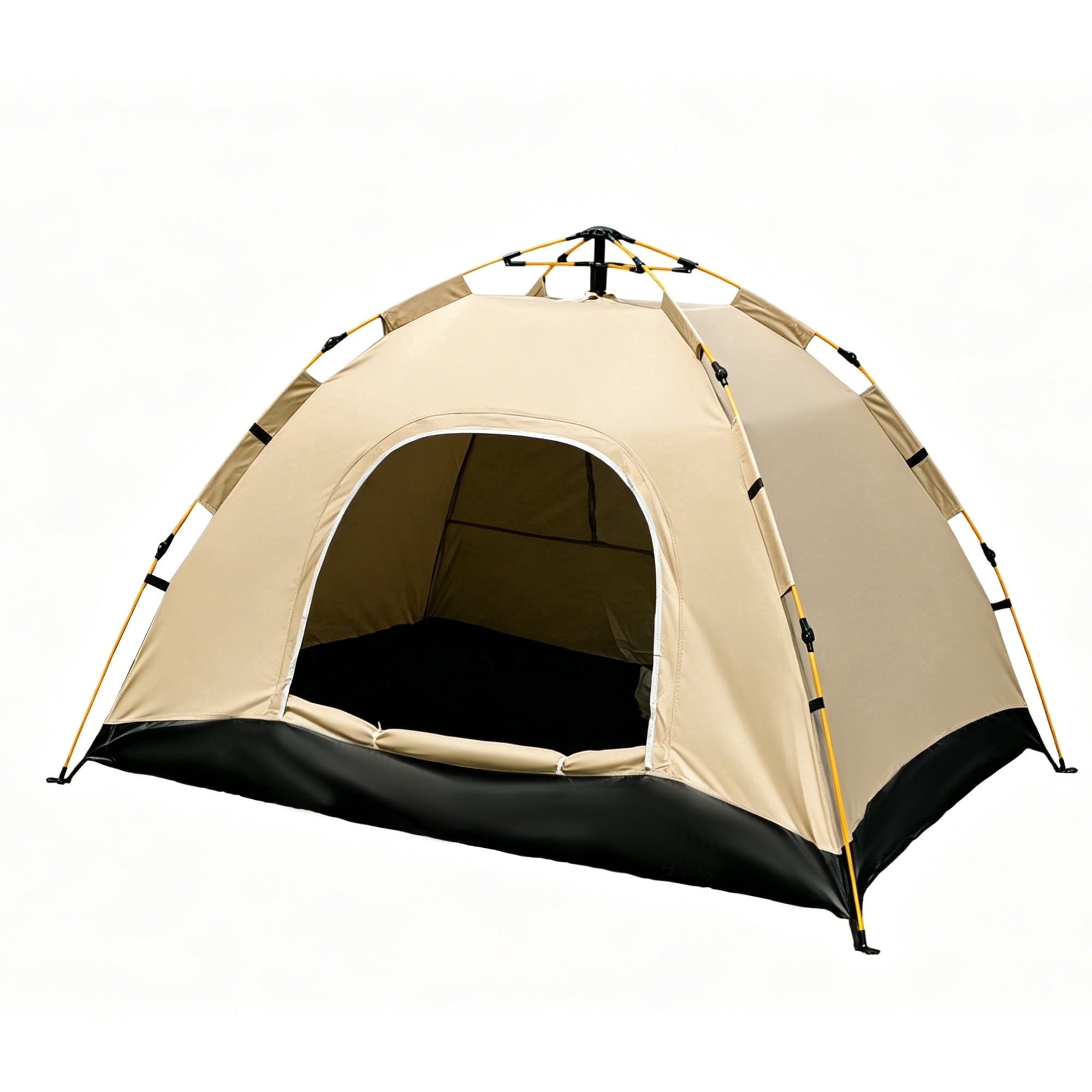 2 Person Instant Camping Tent, Auto Setup Pop Up Tent for Camping/Hiking/Travel, Gold
