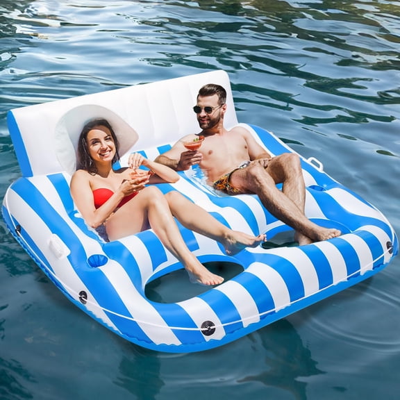 2 Person Lake Lounger Inflatable Pool Float