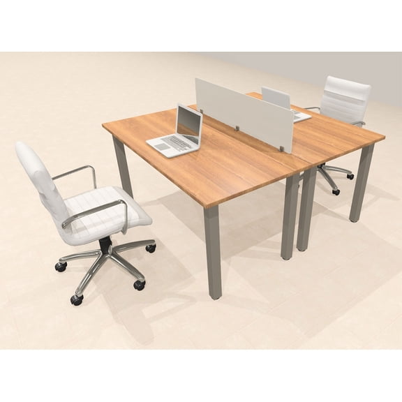 2 Person Modern Metal Leg Office Workstation Desk Set, #OT-SUL-FPM1