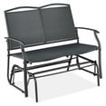 2Person Outdoor Patio Swing Glider Steel Bench Loveseat Rocker for