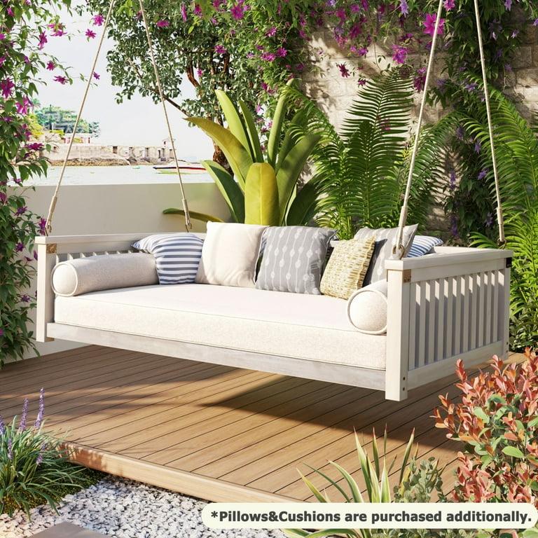 Garden swing bench bed sale