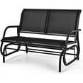 2 Person Patio Glider Outdoor Swing Bench Rocker Glider Loveseat Chair