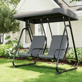 Outdoor Swing Canopy Bench Chair, Modern Rocking Chair with Canopy