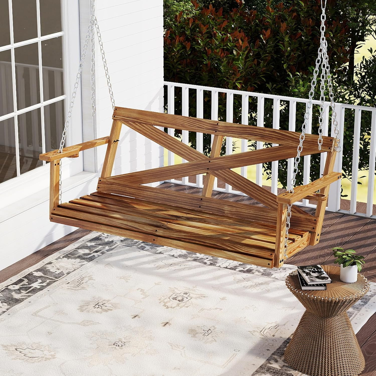Baboom Wicker Porch Swings Lowes Bench Swing BABOOM Hanging Porch