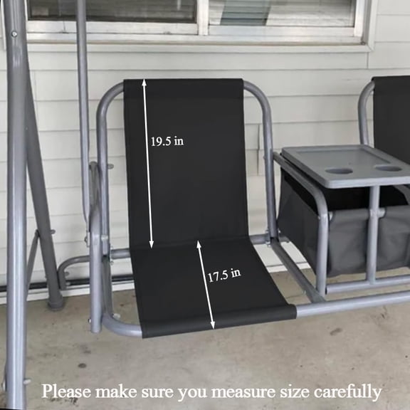 2 Person Porch Swing Seat Chair Cover Replacement for Swing Chair with Two Separate Replacement Seats Canvas Cover (2 Piece)