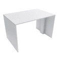 thumbnail image 1 of 2 Person Standing Height Table | Extra Wide Face-To-Face Desk | 4x5 All Laminate Teaming Table | Classic White, 1 of 8