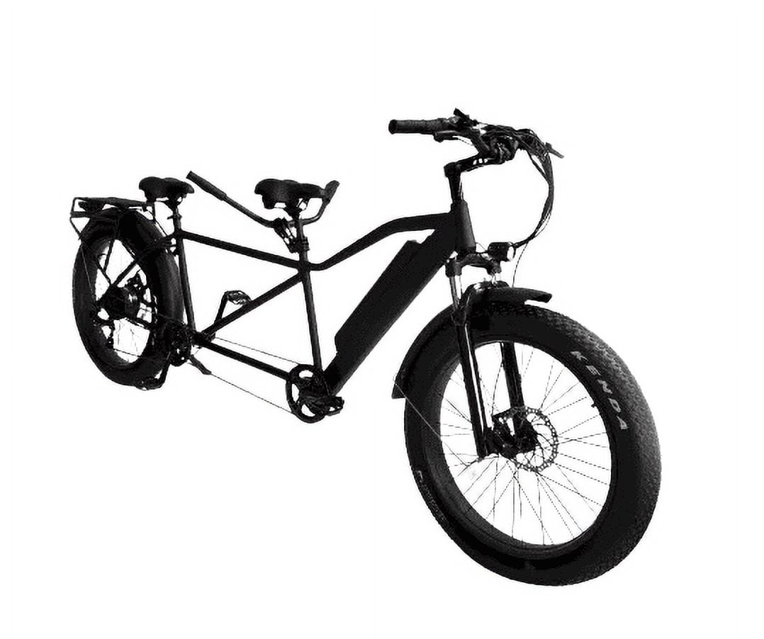 2 Person Tandem Bike Electric Assist Bicycle for Two Riders, Fat Tire ...