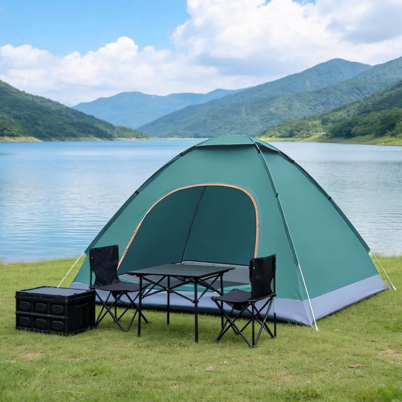 2-Persons Backpacking Tent Waterproof Lightweight Camping Tent for Two People Hiking Outdoor Mountain with Aluminum Poles and Rainfly Green