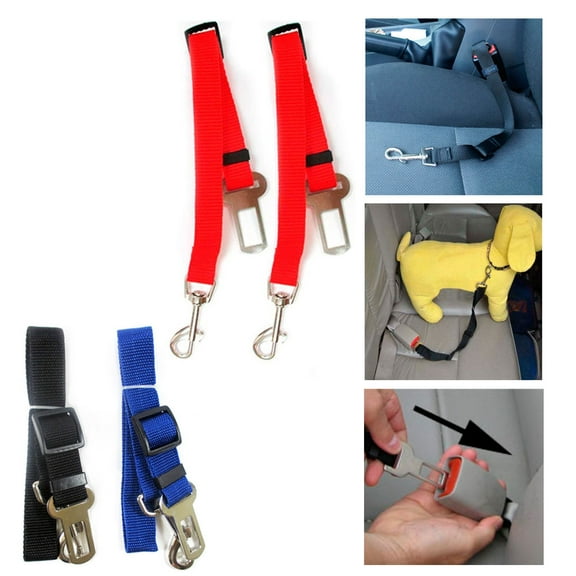 2 Pet Seat Belt Dog Safety Adjustable Clip Car Auto Travel Vehicle Safe Puppy
