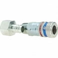 thumbnail image 1 of 2 Piece 1/2" Body 1/2 NPT 150 psi Brass/Steel Industrial Pneumatic Coupling Plug Set, 1 of 1