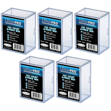 Ultra Pro 2-Piece 100-Count Clear Trading Card Storage Box