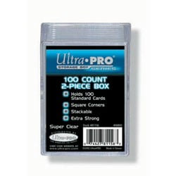 2-Piece 100-Count Clear Card Storage Box