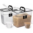 2 Piece 11 L Airtight Food Storage Containers with Spout Lid and Carry ...