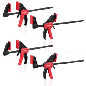 2-Piece 12" Medium Duty Bar Clamps for Woodworking with 150LBS Force | One-Handed Clamp/Spreader Quick Button-Change Wood Clamps Quick Release Woodworking Clamps Set for Wood Gluing Crafts DIY