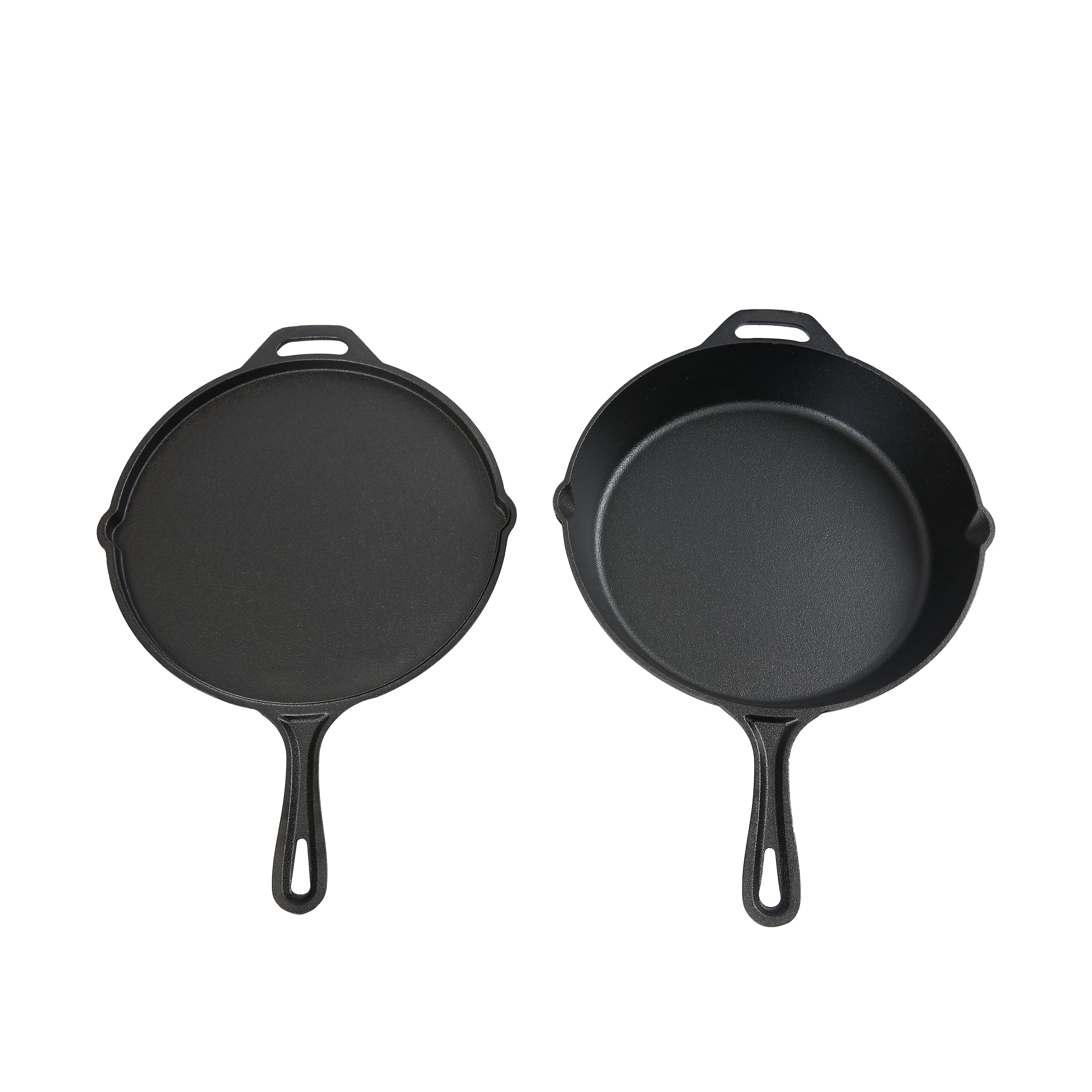 2 Piece 12 inch Cast Iron Skillet Set