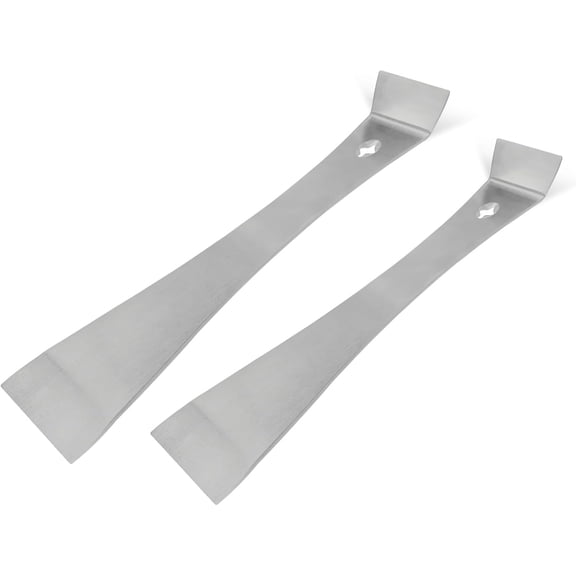 2-Piece 17005 Stainless Steel Pry Bar Scraper Set, 9.25" and 6.7" Trim Puller, Small Flat Pry Bar, Silver Beekeeping Hive Scraper, Bee Hive Hand Tool, 2 Sizes