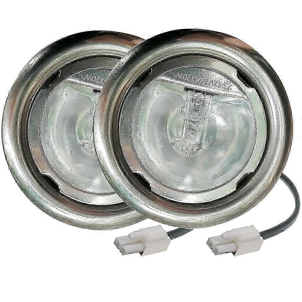 2-Piece 20W G4 Halogen Bulb 12V AC Clear Glass Under Cabinet Light Puck ...