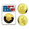 2Piece 24K GoldPlated I VOTED Trump 2019, 2024 President Gift Set w