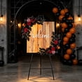 thumbnail image 1 of 2-Piece 25.59 Inch Gothic Dark Red and Black Artificial Flower Swags for Halloween Wedding Welcome Sign, Silk Rose Floral Arch Decor, 1 of 7