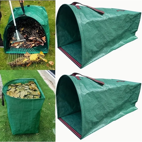 2-Piece 270L Leaf Dustpan & Collector Set – Reusable Large Yard Lawn Bags for Leaves, Debris, Grass & Clippings