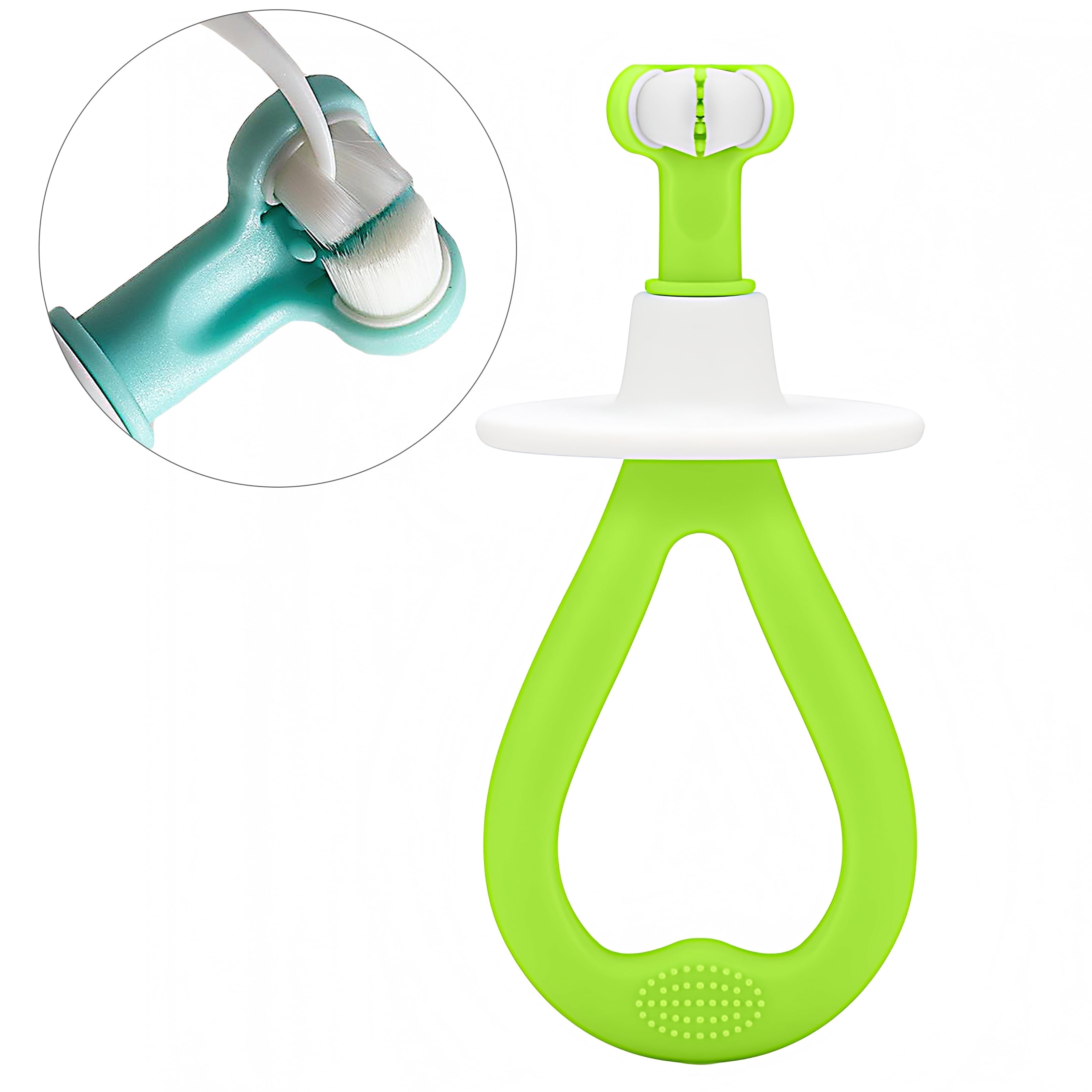 Baby Toothbrush for 1-5 Years, Infant & Toddler Oral Care, Adjustable Safety Shield, Gentle on Sensitive Gums, Cleans All Sides at Once