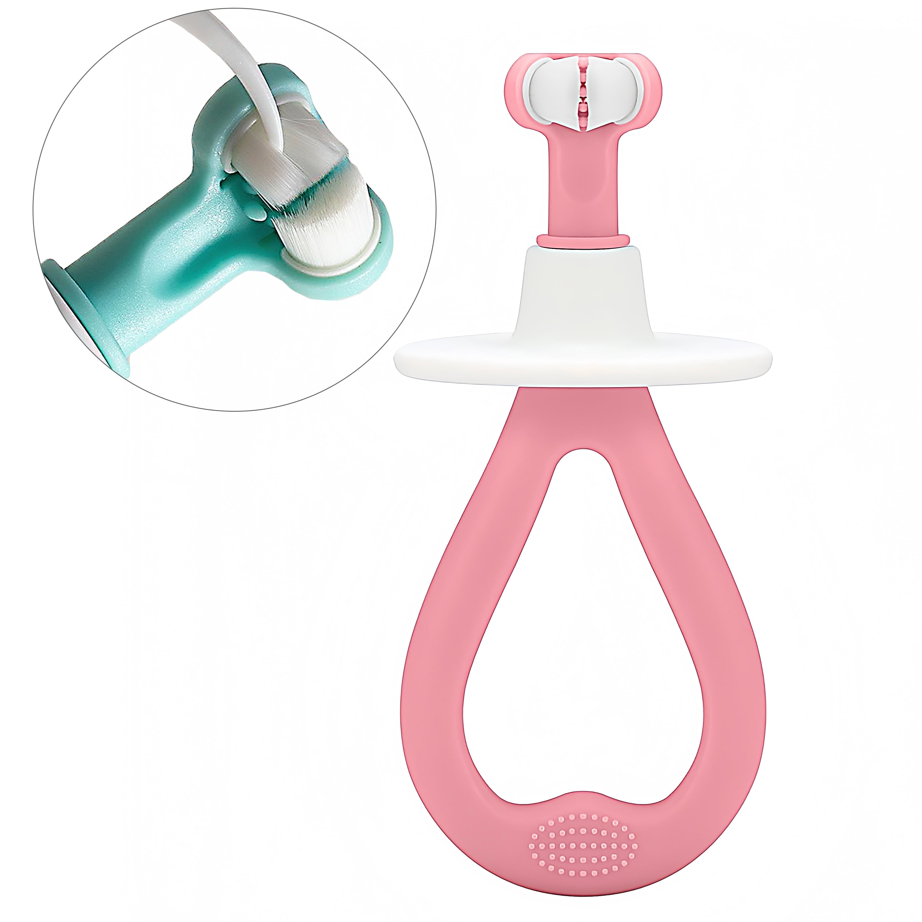 Baby Toothbrush for 1-5 Years, Infant & Toddler Oral Care, Adjustable Safety Shield, Gentle on Sensitive Gums, Cleans All Sides at Once