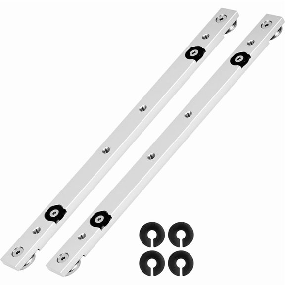 2-Piece 300mm Aluminum Alloy Miter Bar Slider Set - T-Slot Rails for Table Saws, Router Tables & Workshop Jigs