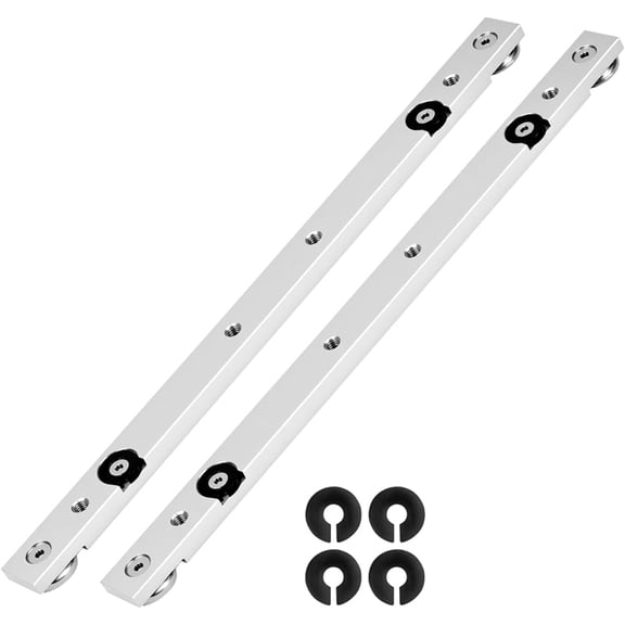 2-Piece 300mm Aluminum Alloy Miter Bar Slider Set - T-Slot Rails for Table Saws, Router Tables & Workshop Jigs