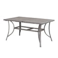 thumbnail image 1 of 59.8" Outdoor Dining Table for 6 with 200LB Capacity, Weatherproof Aluminum Top & Umbrella Hole - All-Weather Patio Table for Backyard, Garden, Poolside, 1 of 10