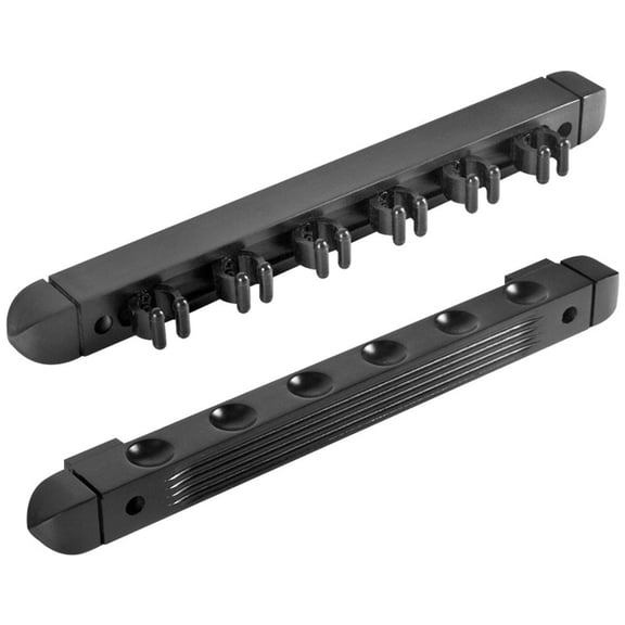 2-Piece 6 Billiard Pool Cue Rack Wall Mounted Holders, Billiard Cue Sticks Wall Rack Set, Wall Mounted Cue Holder (black)