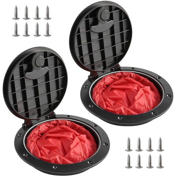 2 Piece 6 Inch Black Deck Plate Kit Storage Bag Kayak Boat Accessory