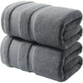 thumbnail image 1 of 2-Piece 800GSM Oversized Cotton Bath Towels, 35x70in, Quick Dry, Ultra Soft, Super Absorbent, Grey, 1 of 6