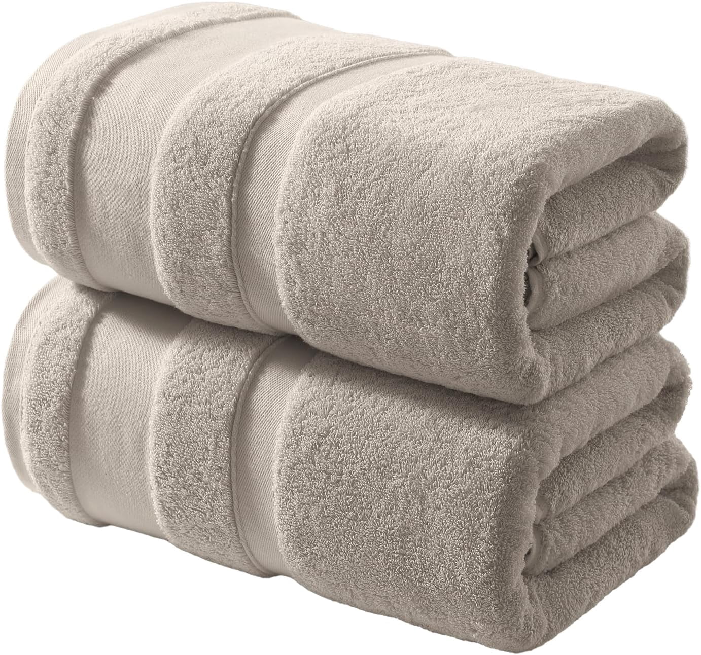 100% Cotton Bath Towels Set of 2, Oversized Bath Sheets 35 x 70 Inches, Soft & Absorbent Large Bathroom Towels, Quick Dry Cotton Towels for Bathroom, Gym, Spa, Pool & Family Use, Camel