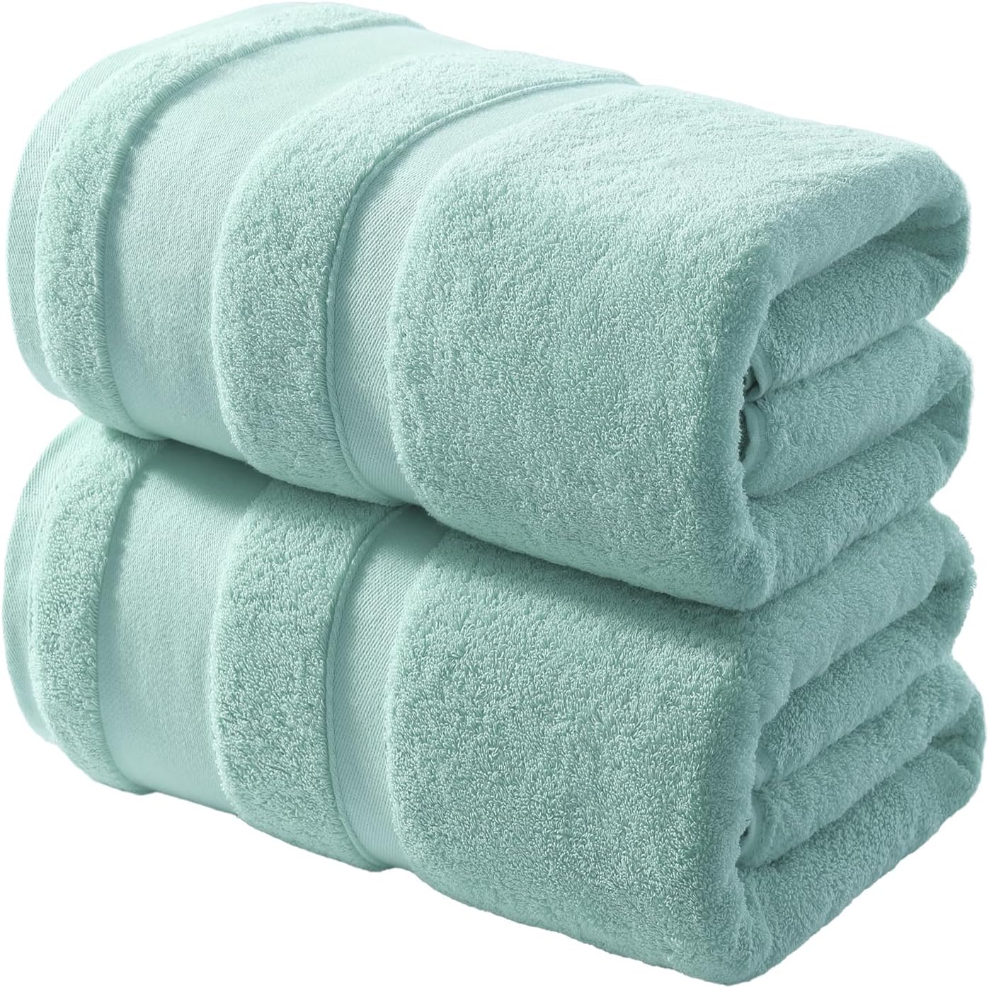 2-Piece 800GSM Oversized Cotton Bath Towels, 35x70in, Quick Dry, Ultra Soft, Super Absorbent, Grey