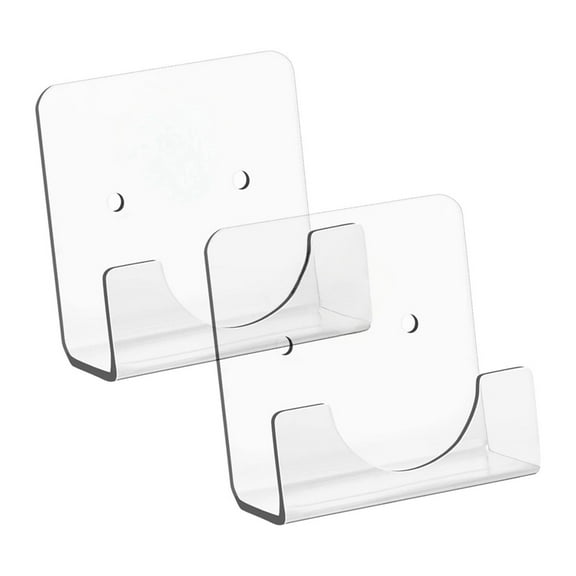 2 Piece Acrylic Bath Shower Curtain Pole Holder for the Wall Curtain Rod Retainer Square Shower Rod Mount Holder,B