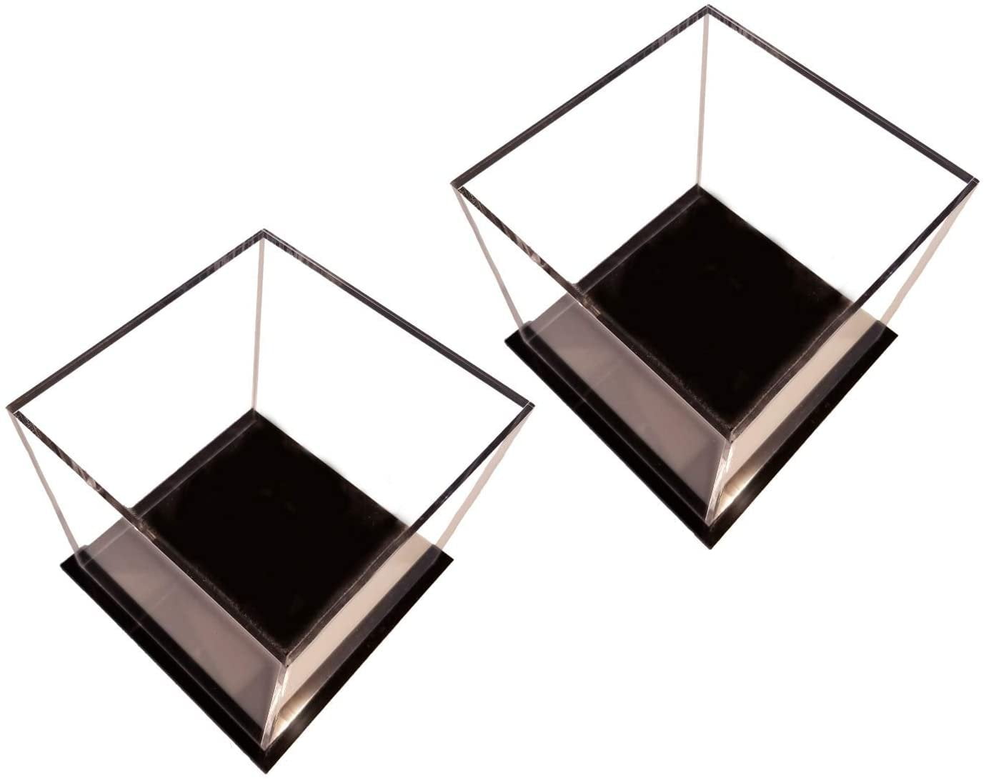 2 Piece Acrylic Cube with Removable top or base.