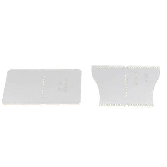 2 Piece Acrylic Templates Tool Stencil Leather Craft Embossing Stencils for
